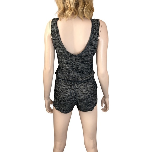 Artizia Wilfred Free Romper Playsuit Shorts Jumpsuit Rayon Blend Knit Grey Tweed - Picture 7 of 16